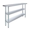 Amgood 14x60 Prep Table with Stainless Steel Top and 2 Shelves AMG WT-1460-2SH